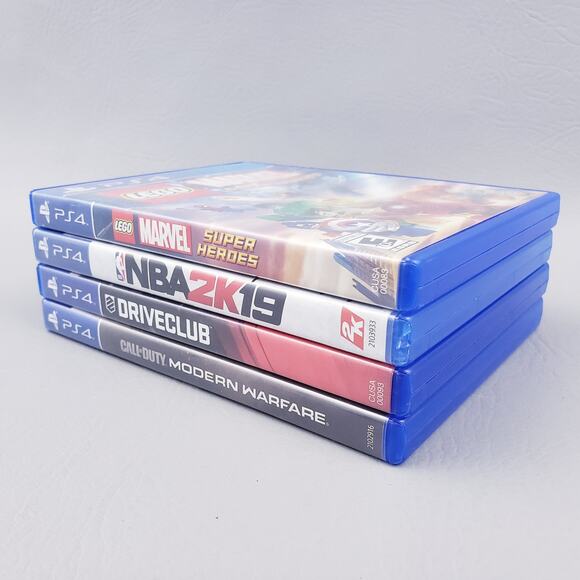 PS4 Game Lot - Lego Marvel, Call of Duty Modern Warfare, DriveClub, NBA2K19 - Picture 1 of 8